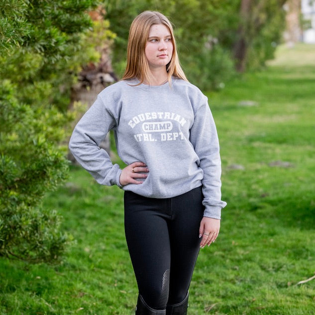 Champion sweater grey crew neck outlet girl