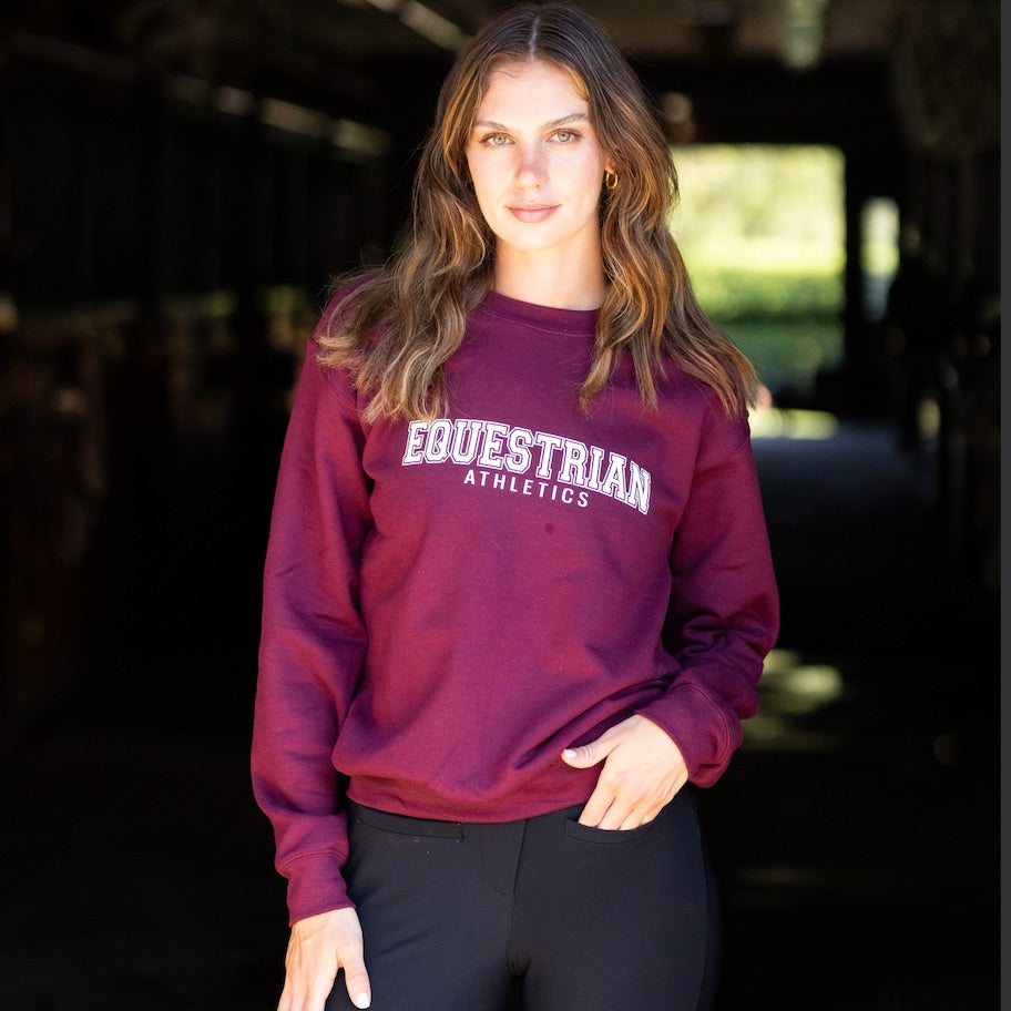 EQUESTRIAN ATHLETICS Sweatshirt | Rich Burgundy