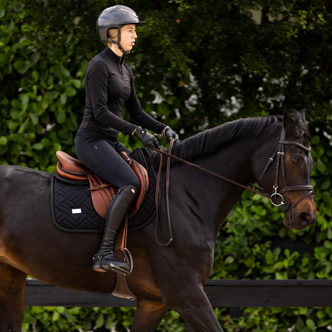 The 'LOGAN' Perforated Competition Top | Classic Black