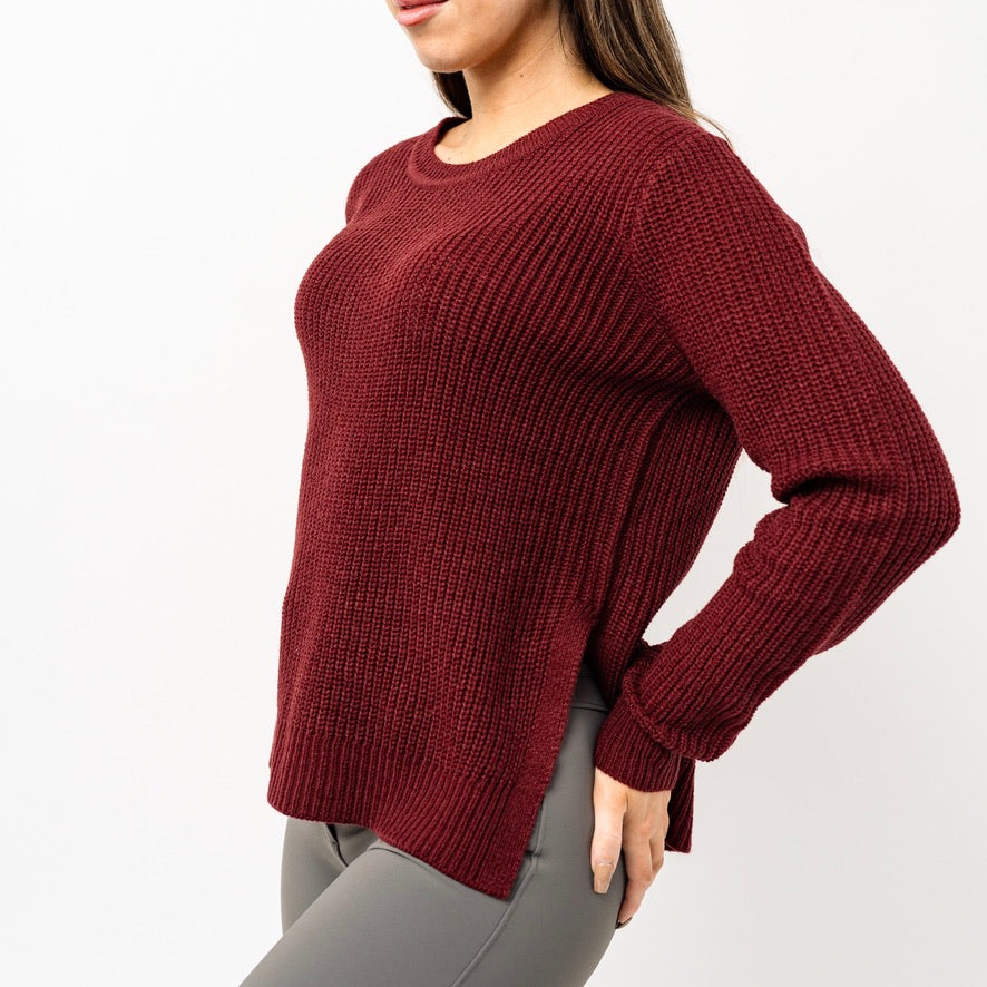 Knit Sweater | Rich Burgundy