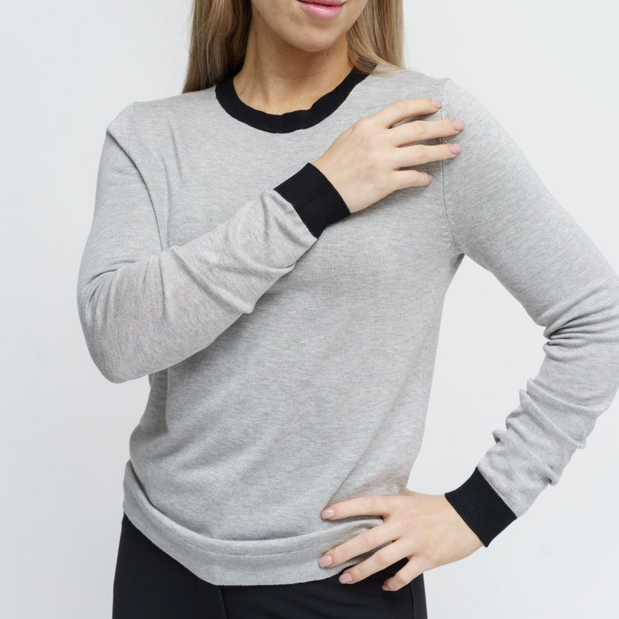 TKEQ ESSENTIAL™: Contrast Crewneck Sweater | London