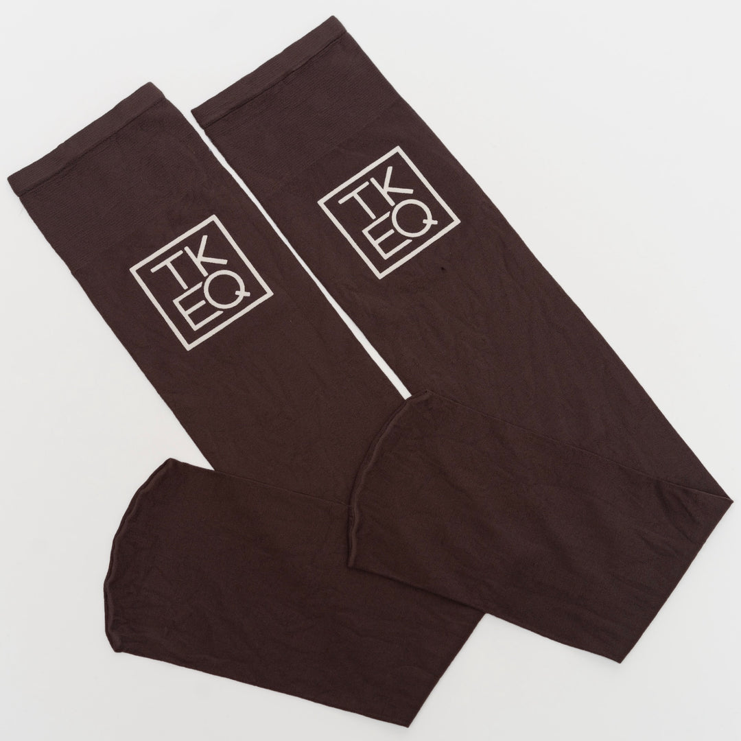 TKEQ Logo Boot Socks | Espresso