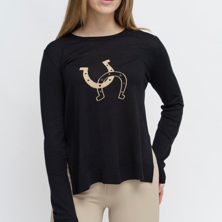 HORSESHOE Sweater | Classic Black